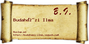 Budaházi Ilma névjegykártya